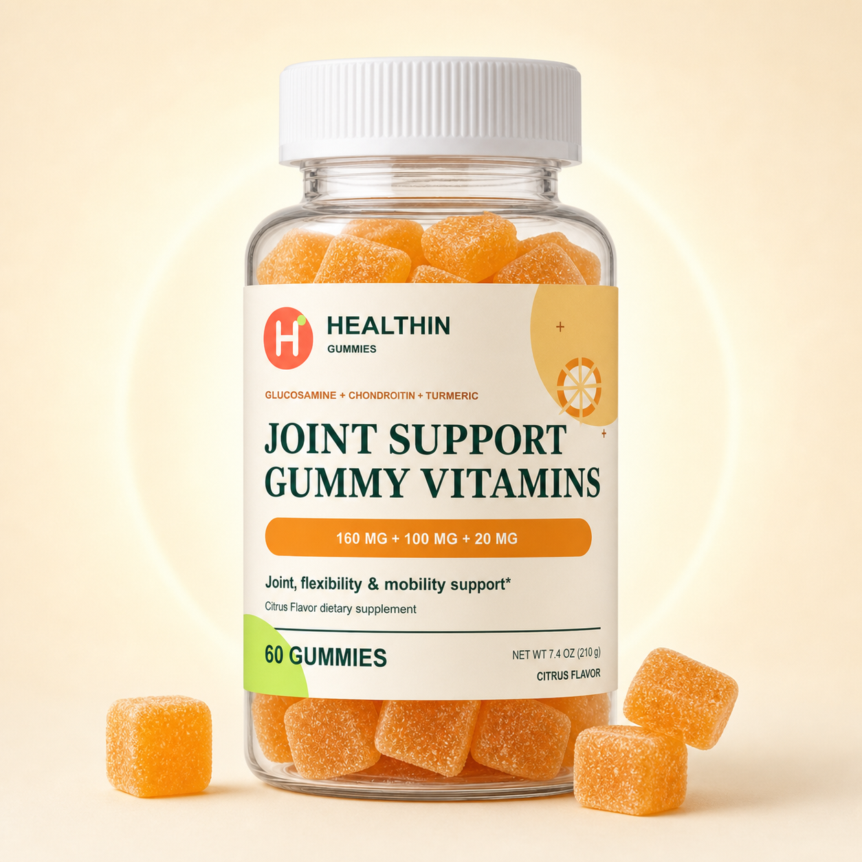 Joint Support bottle with Citrus gummies